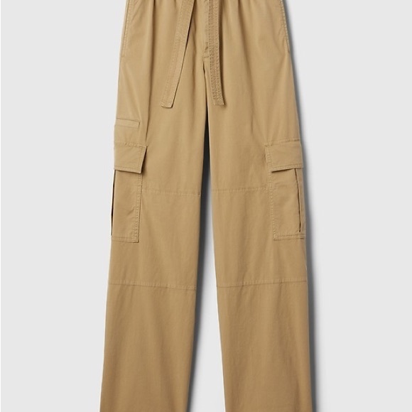 GAP Pants - Gap Fine Twill Tan Street Wear Baggy‎ Wide Leg Oversized Cargo Pants